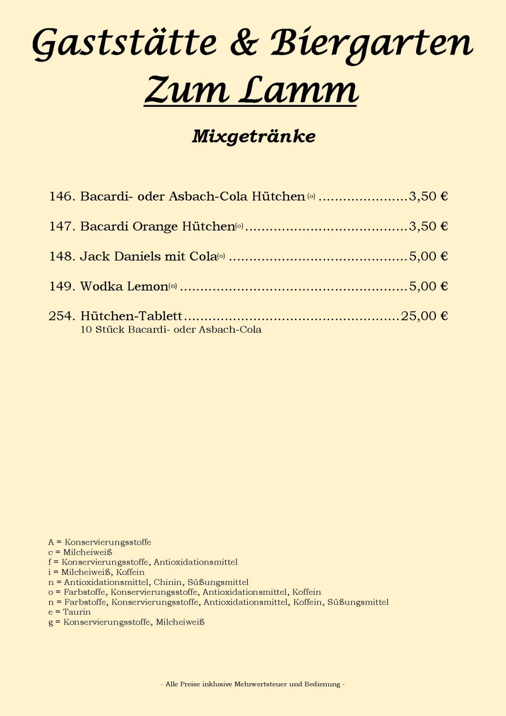 Mixgetränke | Cocktails